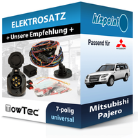 für Mitsubishi Pajero 03.2007-Jetzt Towtec E-Satz 7Polig Universell NEU
