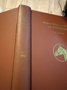 RARE: VINTAGE WHO'S WHO IN HORSEDOM VOL 5 BY LEGENDARY J.H. RANSOM 73 YRS OLD
