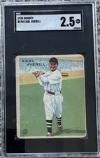 1933 Goudey Baseball #194 Earl Averill SGC 2.5
