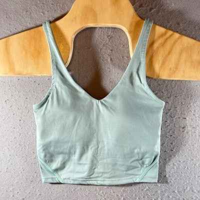 977 | Lululemon Align Nulu Light Support Cropped Tank Top Green Womens 4