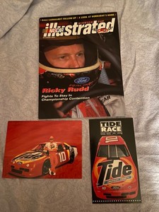 OCT2001 NASCAR ILLUSTRATED RICKY RUDD  Plus 5x7 photo and race gear  brochure
