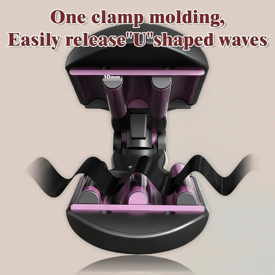 10mm five-barrel ceramic curling iron, suitable for beach waves, ion hair care, - image 4 of 4