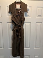 Anthropologie Trench Dress in Olive Green - Size s