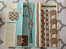 Vintage Macrame PATTERN Pamphlet - belts, purses, necklaces - by Talon