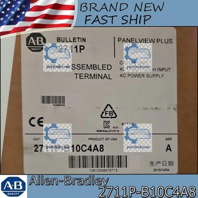 New AB 2711P-B10C4A8 /A PanelView Plus 6 1000 Key/Touch/Enet