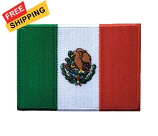 PatchClub Mexican Flag Patch, 3.15 inches - Iron 2.15" W x 3.15" L, Mexico 