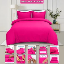 Pink Duvet Cover with Pillow Shams Soft Quilt Bedding Sets Twin Full Queen King