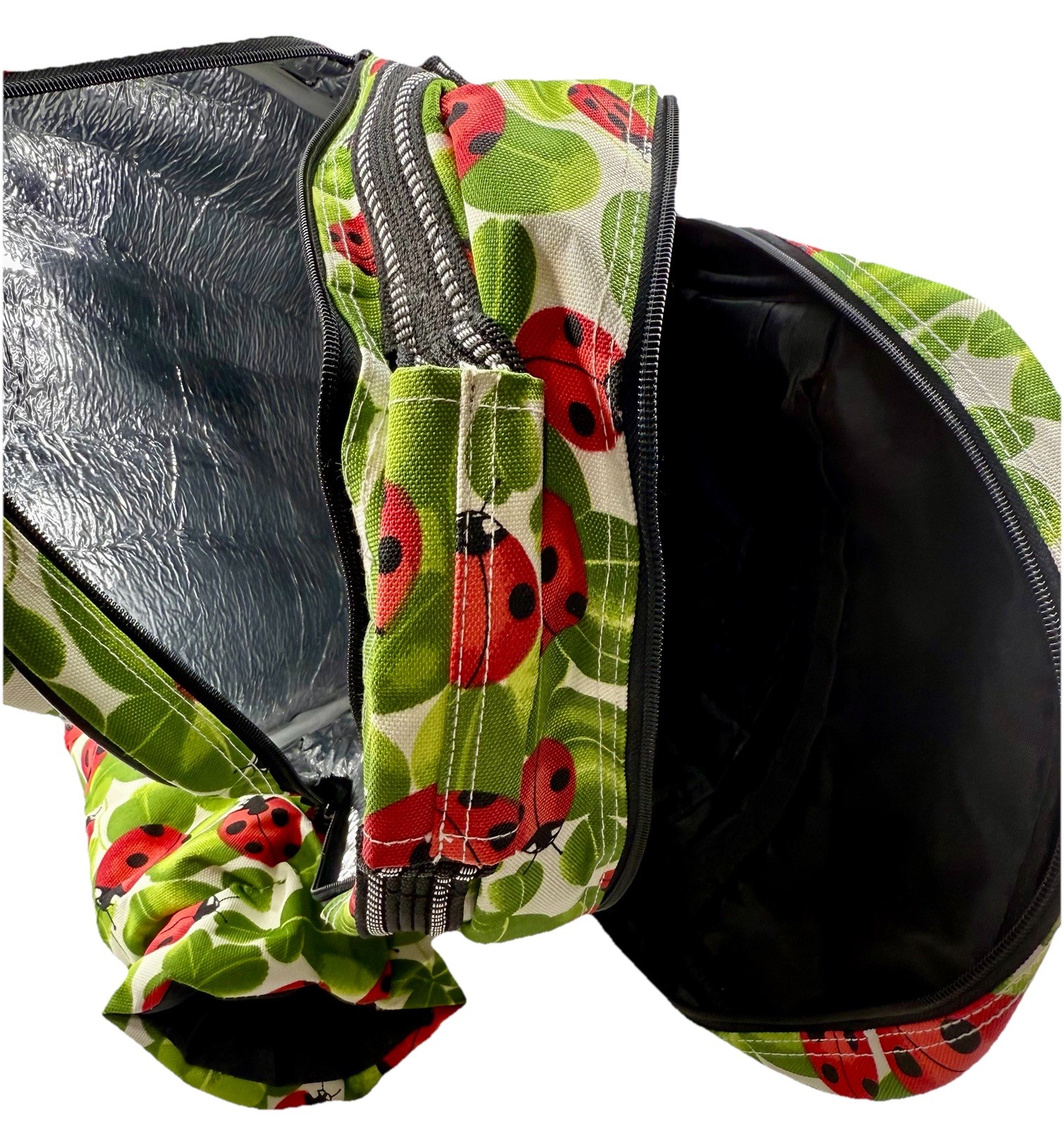 Ladybug Picnic Backpack Set w/ Cooler & Cutting Board Canvas  display picture 3