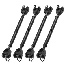 Antrader M5 Turnbuckle Jaw and Turnbuckle,4Pcs Stainless Steel M5, Black 