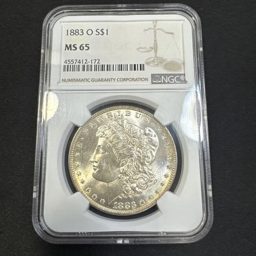 1883-O Morgan silver Dollar MS65 NGC Super Gem BU Beautiful Coin