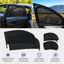 Car Window Mesh Sun Shade Screen Covers UV Protection Breathable Insect Shield