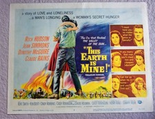 THIS EARTH IS MINE! ORIGINAL 11X14 TITLE LOBBY CARD 1959 ROCK HUDSON 