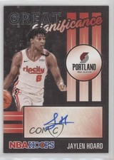2020-21 Panini NBA Hoops Great SIGnificance Jaylen Hoard #GS-JHR Auto bn5