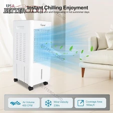 Portable Air Conditioner 3-IN-1 1.45-Gal Evaporative Cooler w/ Remote Control