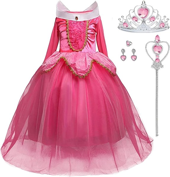 DornröSchen KostüM MäDchen Prinzessin Halloween Karneval Weihnachten Cosplay-image