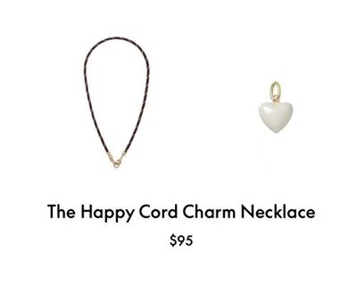 ROXANNE ASSOULIN The Happy Cord Charm Necklace Brown & Cream - Image 1 of 4