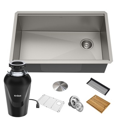 Kraus KWU110-30-100-75MB Kore 30'' Undermount Single Basin - Stainless Steel