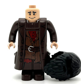 Hagrid dark brown topcoat Harry Potter Lego Minifigure Diagon Alley 10217