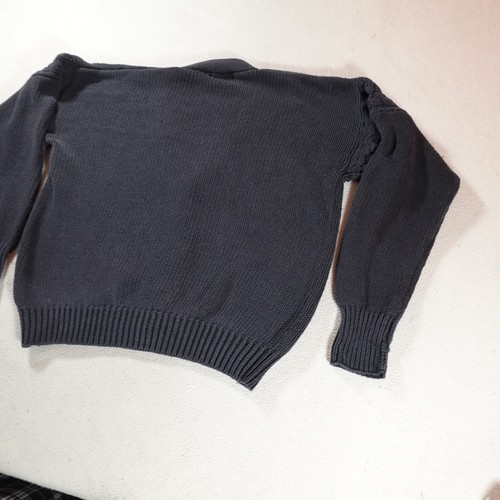 Vintage Structure Cardigan Sweater Mens Small Black Argyle Knit Diamond V Neck - Picture 10 of 15