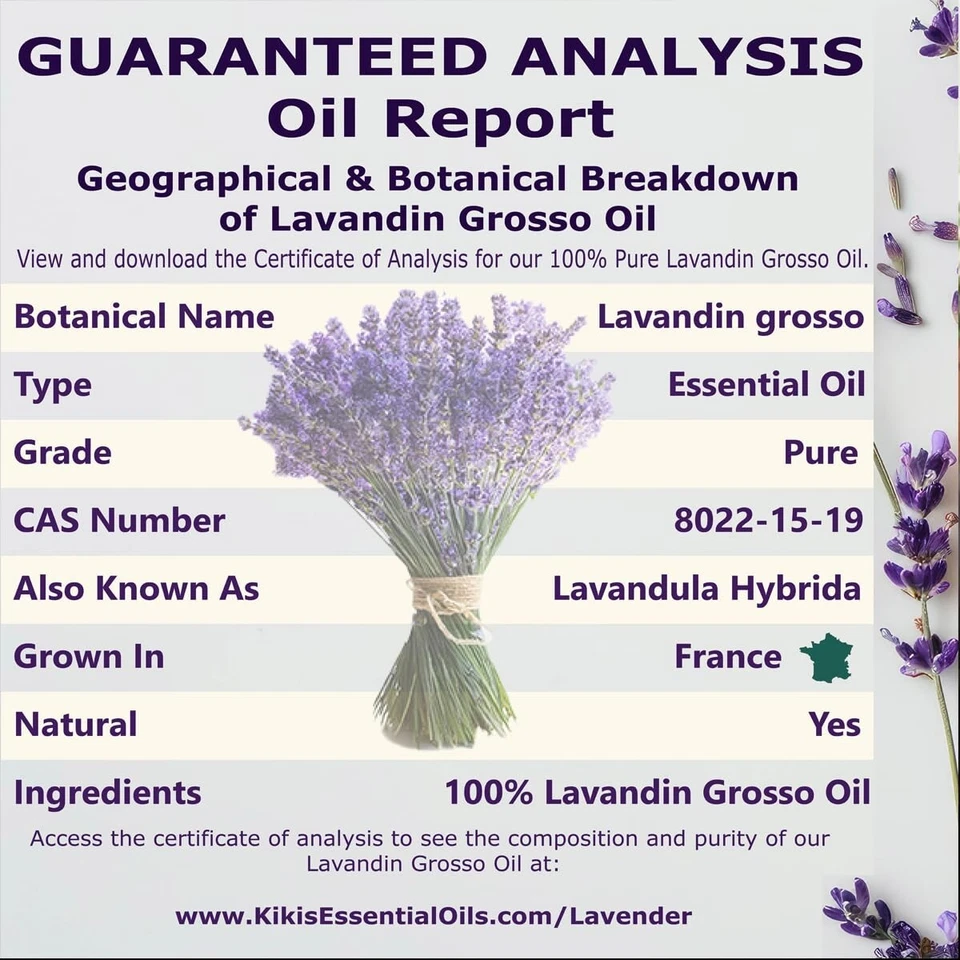 Aceite esencial de lavanda 4 oz - 100 % puro y natural (36 unidades) Foto 4 de 4