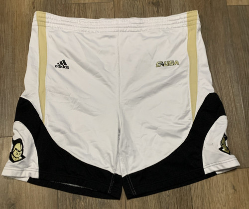Adidas UCF Knights Women 2XL Basketball Shorts White Gold C-USA Player Issue #14