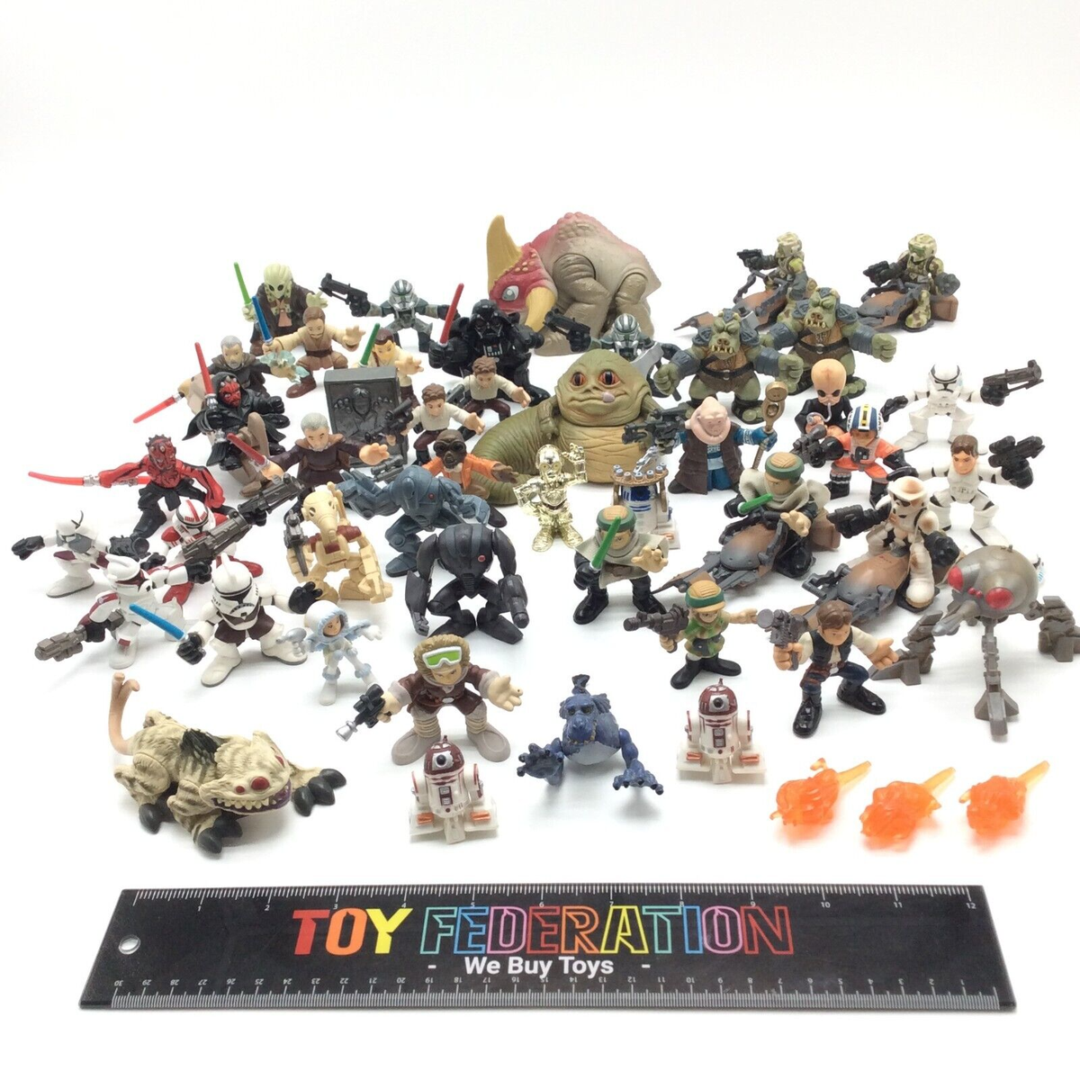 Huge PlaySkool Star Wars Galactic Heroes Lot - Jabba, Nexu, Reek