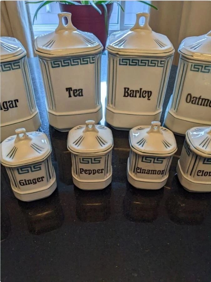 Antiguo juego de botes de Checoslovaquia juego de 13 piezas Foto 3 de 4