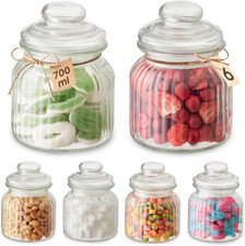 Barattoli per Caramelle 700Ml - Ermetici - 6 Porta Confetti per Confettate in Ve