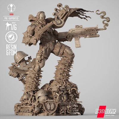 オブジェ Commando Spawn 3D Resin Statue – Unpainted Model Kit – Todd