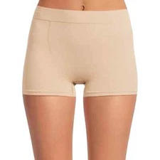 No Boundaries Women's Hi Waist Boyshort Panties Size X-LARGE Toasted Almond