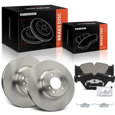 A-Premium 6x Front Brake Disc Rotor & Ceramic Brake Pad for BMW 745i 02-05 750i