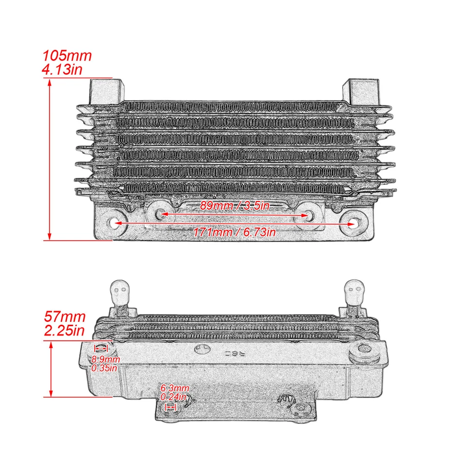 Black Aluminum Oil Cooling Device Cooler For Harley Road Street Glide 2009-2016 - Изображение 2 из 4