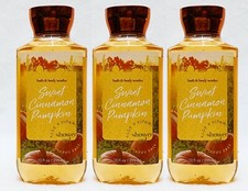 3 Bath  Body Works SWEET CINNAMON PUMPKIN Body Wash Shower Gel 10 oz