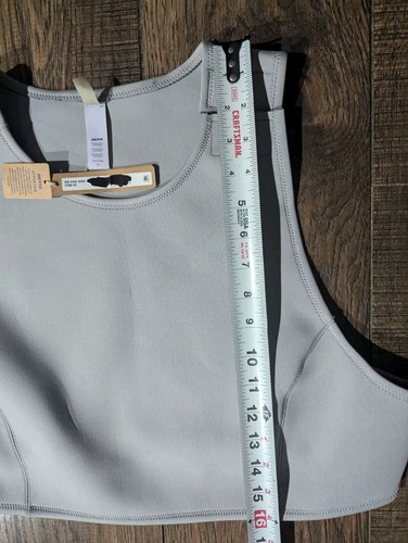 SKIMS Sport Swim High Neck Top Womens Swimwear Beach Summer Gray Size 3X NWT - Picture 9 of 11