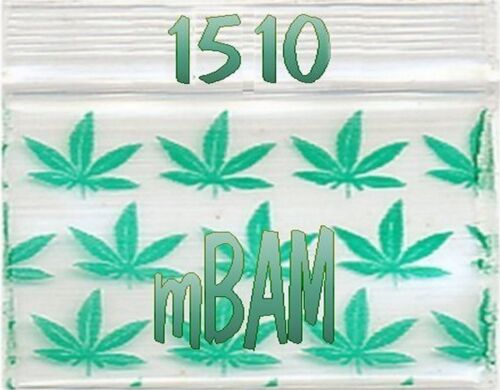Paquete de 100 bolsas de 1,25X1,0" con cremallera verde hoja 12510 - Imagen 4 de 13