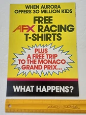 AURORA AFX Racing Advertising Brochure 1977 Dealer Contest T-SHIRT Promotion