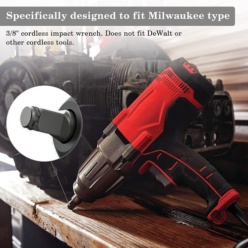 Para Milwaukee Tipo 3/8 "Llave de impacto con clip de anillo de retención con junta tórica - Imagen 3 de 11
