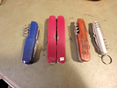 2x- bundle of 4 folding multi tool/knives- camping etc.  all china