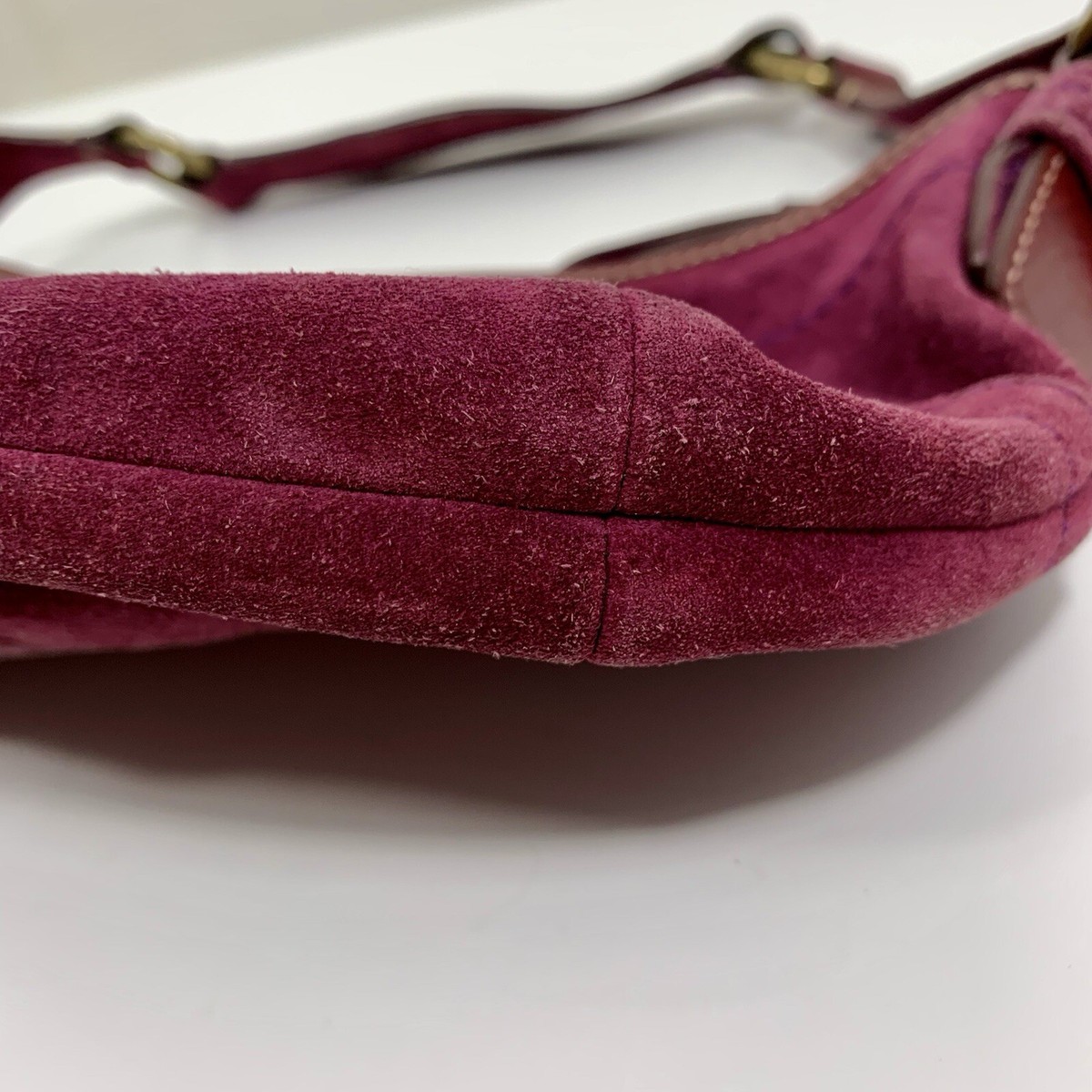 COACH Soho Y2K Shoulder Bag Purple Suede Leather Hobo Bag COACH Soho Y2K Shoulder Bag Purple Suede Leather Hobo Bag