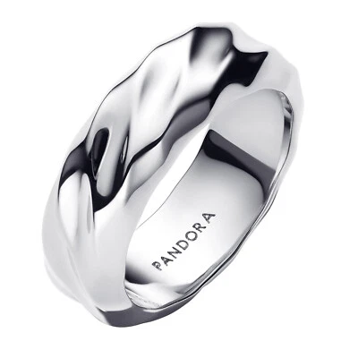 PANDORA Schmuck Breiter Bandring für Damen Wellig Silber 193886C00 - Bild 1 von 3