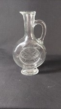Vintage Avon Skin So Soft Bath Oil Glass Bottle Handle Decanter 60s, No Stopper