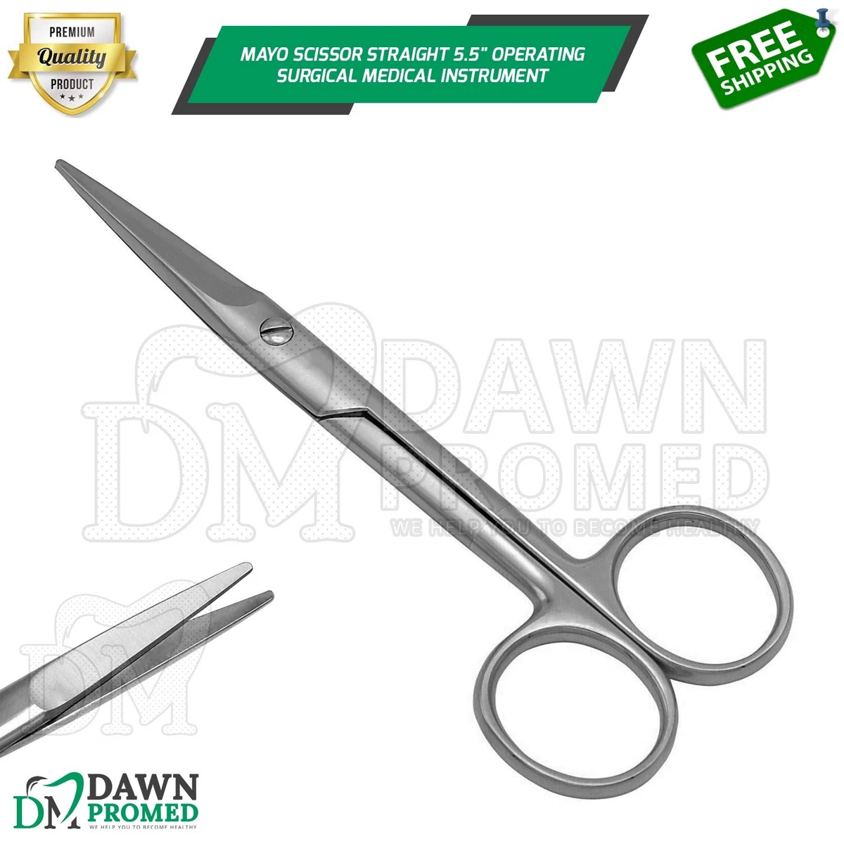 Instrumental Quirúrgico - Tijera Mayo Recta 14 Cm