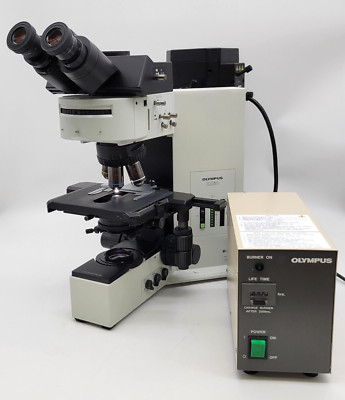 Olympus Microscope BX60 with Fluorescence, Trinocular Head & DAPI, FITC, TRITC