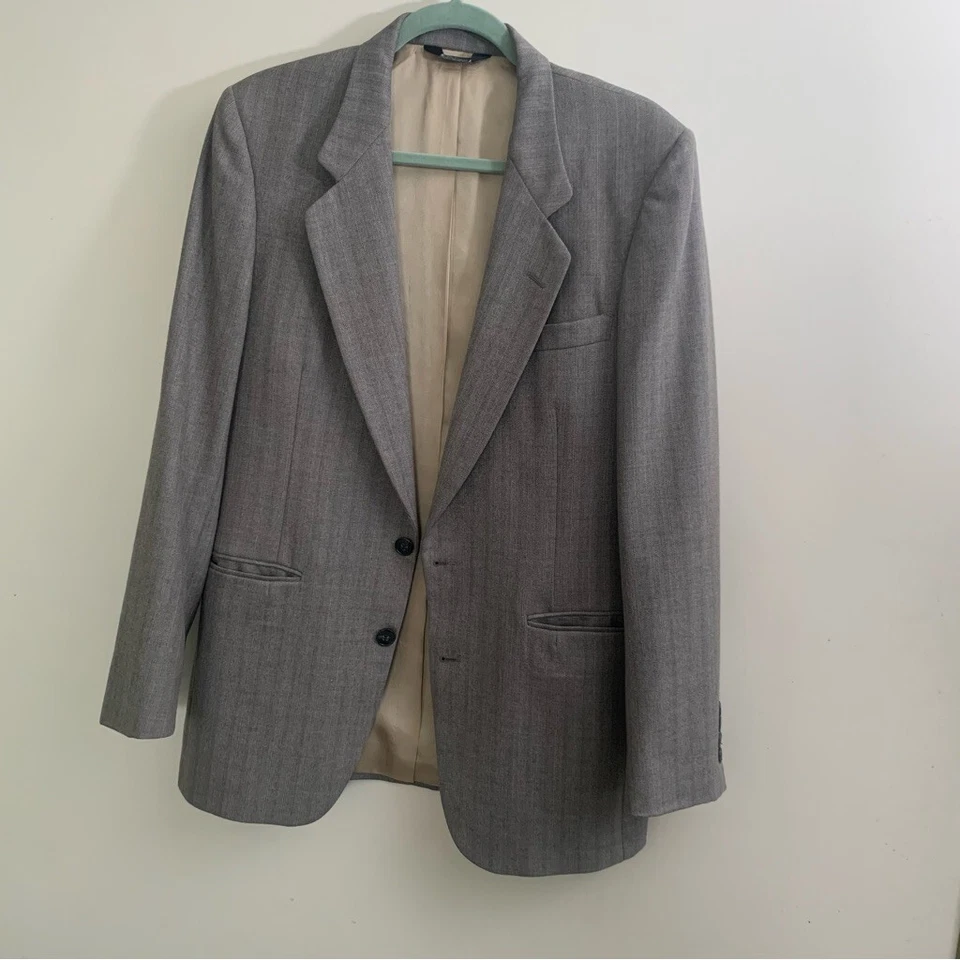 Pierre Cardin Chaqueta Abrigo Deportivo 40R Hombre’s 100% Lana Blazer 30.5 Largo Foto 2 de 4