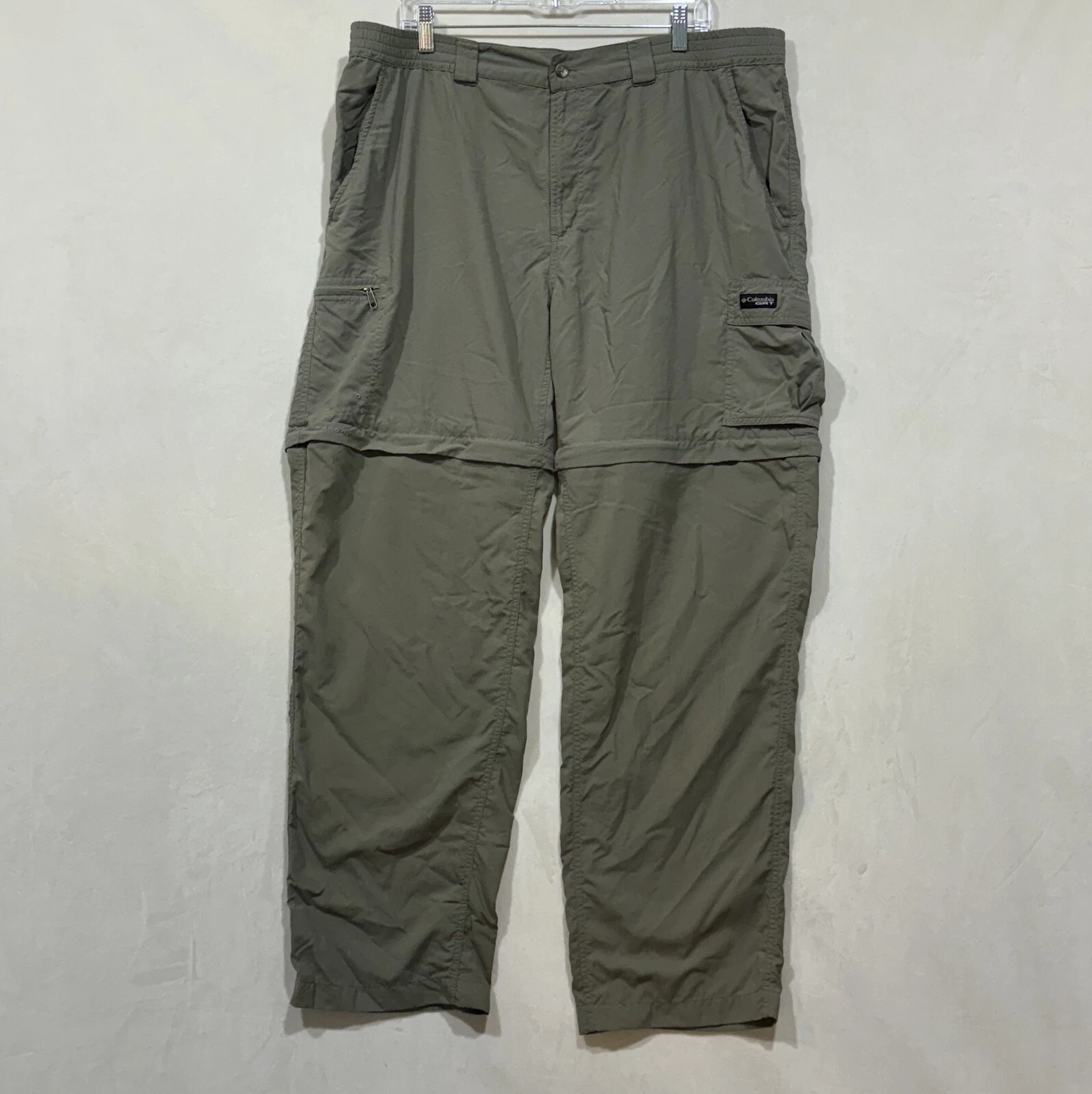 Columbia Men's GRT Convertible Outdoor Cargo Trekking Pants XL Greenish-Gray