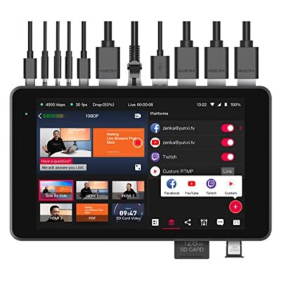 YoloLiv YoloBox Pro Encoder Streamer Umschalter Monitor Multi-Cam Neu - Koste...