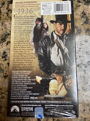 Indiana Jones And The Raiders Of The Last Ark Factory Sealed VHS