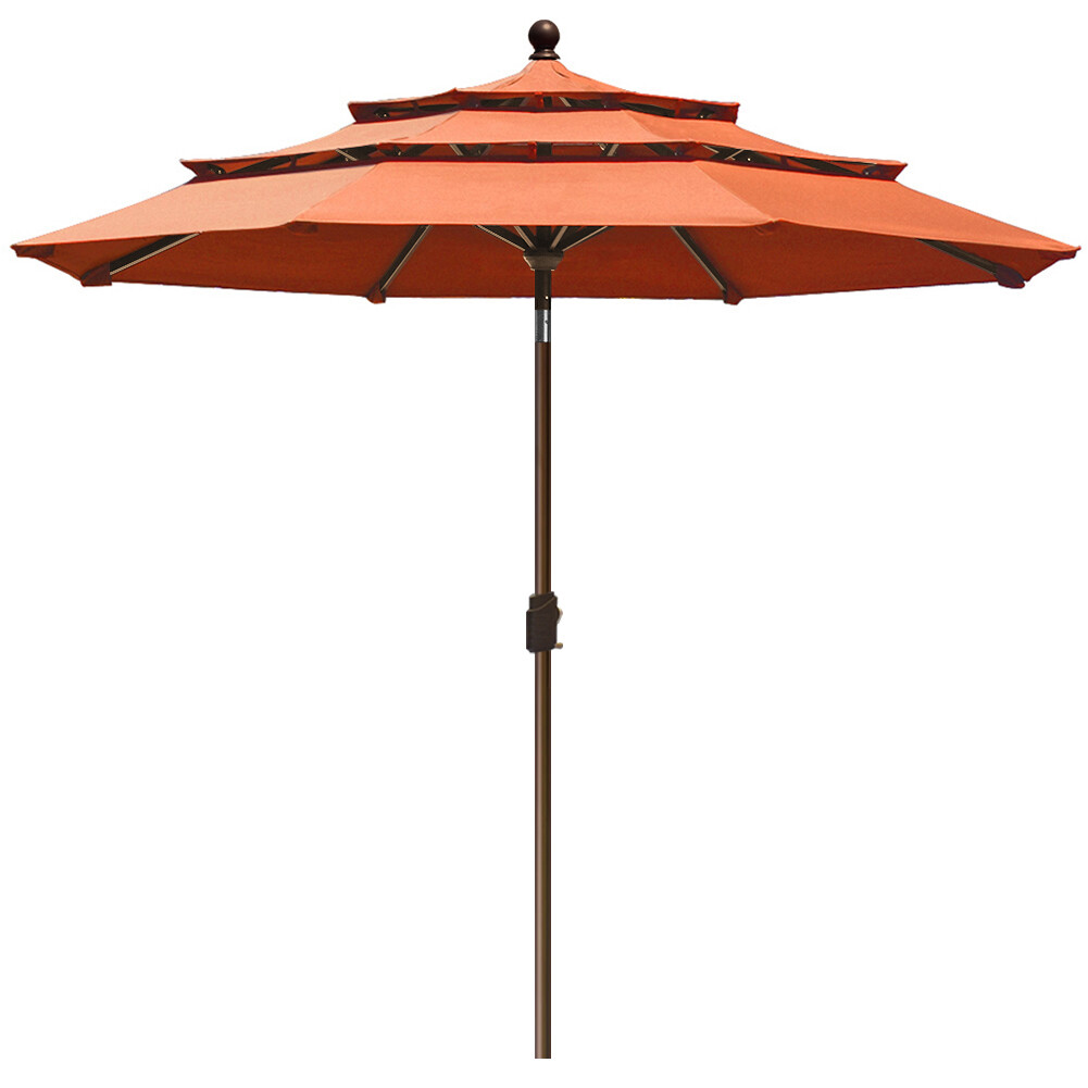 eliteshade 9' 3-tiered sunbrella patio umbrella. CLEARANCE DEAL EliteShade USA Umbrella 9Ft 3 Tier Market Umbrella Patio  Umbrella
