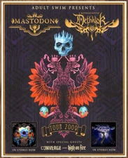 MASTODON | DETHKLOK | CONVERGE | HIGH ON FIRE Adult Swim Tour Ltd Ed RARE Poster