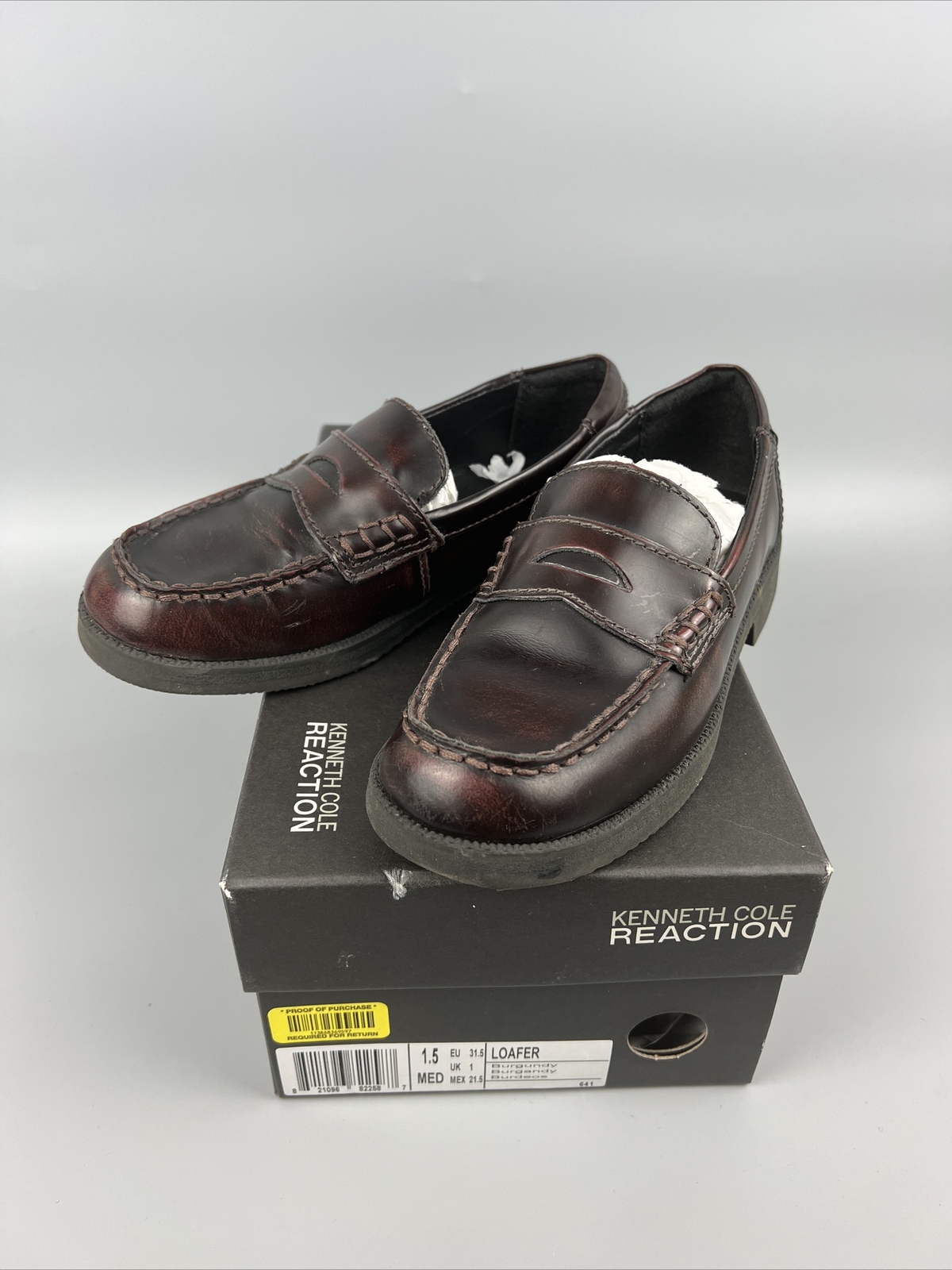 Kenneth Cole Reaction Burgundy Leather 